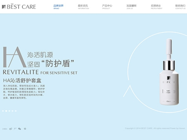 廣州保稅區(qū)雅蘭國際化妝品有限公司網站建設項目
